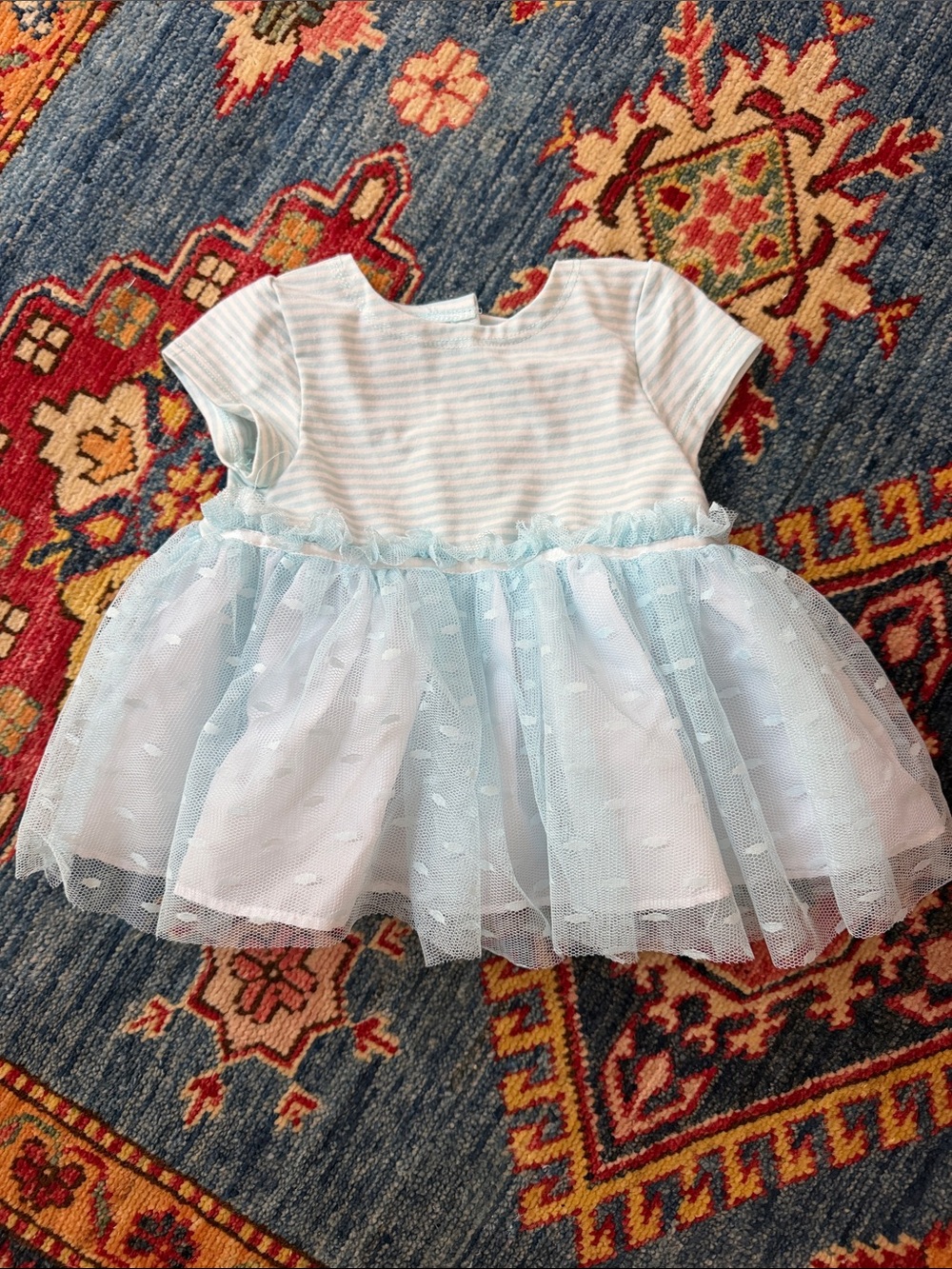 Pippa & Julie Light Blue Tulle Baby Dress